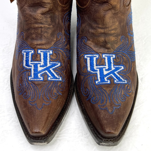 GAMEDAY BOOTS University Of Kentucky Wildcats NEW Embroidered Cowboy Boots - Picture 6 of 15